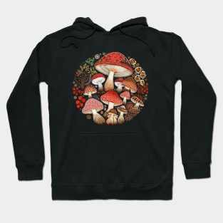 Mosaic Mushroom Pattern Hoodie